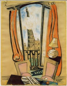 Pohled z okna (Eiffelova věž) od Max Beckmann