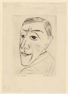 Portrét herce N. M. Zeretelliho (list 4 z: Třetí Ganymedovy mapy) od Max Beckmann