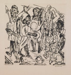 Black Dance, deska 9 z portfolia „Výroční veletrh“ od Max Beckmann