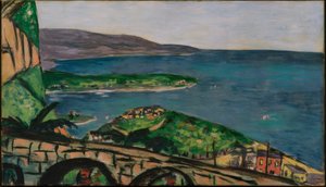 Pohled na Cap Martin, modrá od Max Beckmann