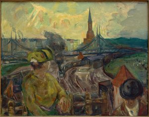Pohled na stanici Gesundbrunnen od Max Beckmann