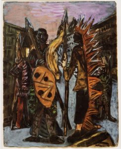 Chlapci hrají indiány od Max Beckmann