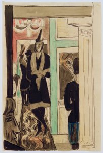 Kavárna (telefon) od Max Beckmann