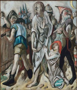 Kristus a cizoložnice od Max Beckmann
