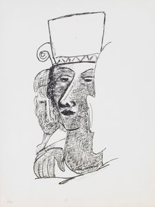 Taneční pár, deska 7 z portfolia „Den a sen“ od Max Beckmann