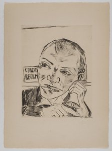 Vyvolávač (Autoportrét) od Max Beckmann