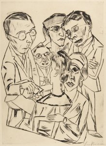 Kreslíř ve společnosti od Max Beckmann
