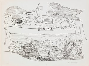 Dream of War, deska 10 z portfolia „Den a sen“ od Max Beckmann