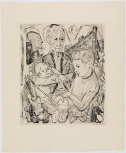 Rodinná scéna (rodina Beckmannových) od Max Beckmann