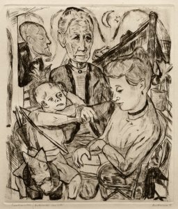 Rodinná scéna od Max Beckmann
