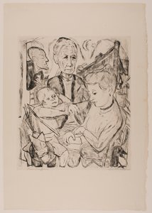 Family Scene (Beckmann Family), deska 2 z portfolia „Faces“ od Max Beckmann