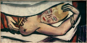 Žena v posteli od Max Beckmann