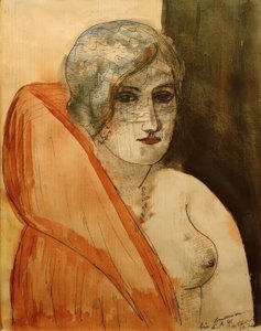 Žena v kožešině od Max Beckmann