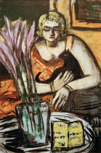 Žena s kočkou od Max Beckmann