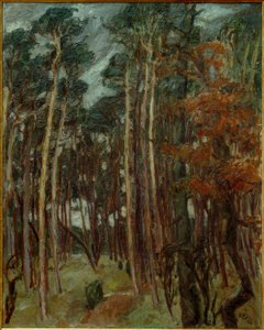Hermsdorfer Wald za šedého dne od Max Beckmann