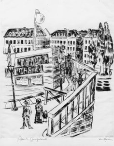 Dřevěný most od Max Beckmann