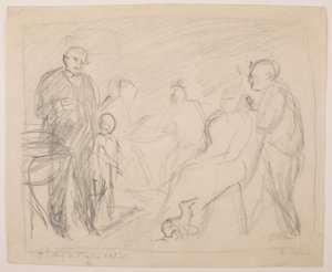 II [Druhá] Skica pro rodinný portrét Zech od Max Beckmann