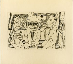 V tramvaji od Max Beckmann