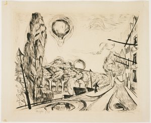 Krajina s balónem od Max Beckmann