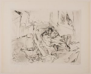 Lovers I, deska 4 z portfolia „Faces“ od Max Beckmann