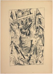 Malepartus, deska osm z Die Hölle od Max Beckmann