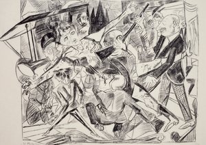 Martyrium, od Max Beckmann (1884-1950), rytina. Německo, 20. století. od Max Beckmann