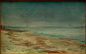 Mořská pláž, hnědá a šedá od Max Beckmann