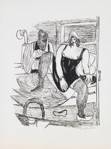 Ráno, deska 11 z portfolia „Den a sen“ od Max Beckmann