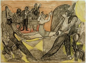 Noční klub v New Yorku od Max Beckmann