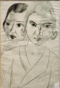 Pizchen a Quappi - dvojportrét Marie-Louise von Motesiczky a Mathilde von Kaulbach od Max Beckmann