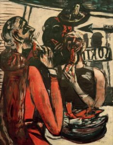 Prunier (Im Restaurant Prunier, Paříž) od Max Beckmann