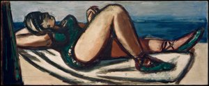 Spaní na pláži od Max Beckmann