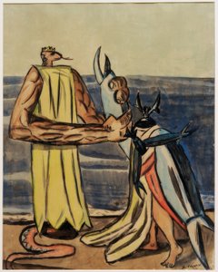 Hadí král a roháč nevěsta od Max Beckmann