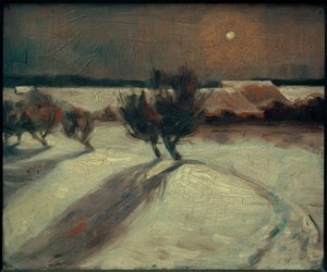 Sněhová krajina v měsíčním světle od Max Beckmann