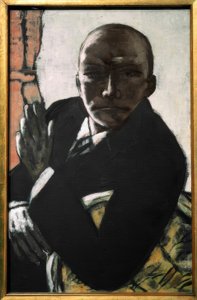 Autoportrét v černé barvě od Max Beckmann