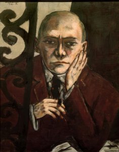 Autoportrét v baru od Max Beckmann