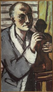 Autoportrét s šedým županem od Max Beckmann