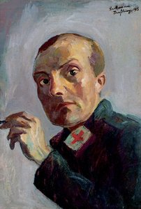 Autoportrét jako mužský ošetřovatel od Max Beckmann