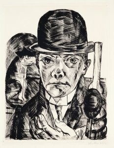 Autoportrét s kloboukem od Max Beckmann