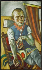 Autoportrét jako klaun (malba na plátně) od Max Beckmann