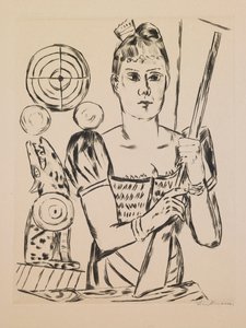 Střelnice, deska 4 z portfolia „Výroční veletrh“ od Max Beckmann