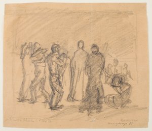 Skica pro Krista v poušti od Max Beckmann