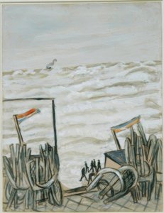 Pláž při přílivu od Max Beckmann