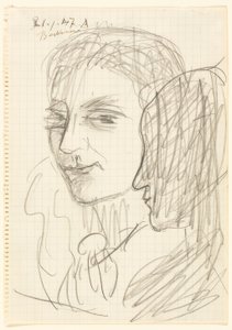 Studie dvou hlav od Max Beckmann