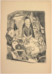 Hunger, deska pět z Die Hölle od Max Beckmann