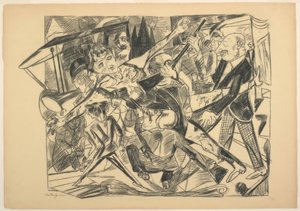 The Martyrdom, deska čtyři z Die Hölle od Max Beckmann