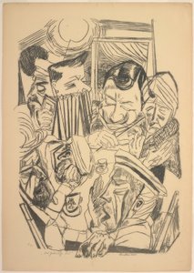 The Patriotic Song, deska devět od Die Hölle od Max Beckmann
