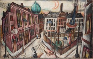 Synagoga ve Frankfurtu nad Mohanem od Max Beckmann