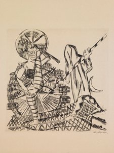 Provazochodci, deska 8 z portfolia „Výroční veletrh“ od Max Beckmann
