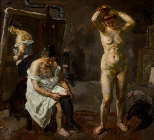 Tři ženy ve studiu od Max Beckmann